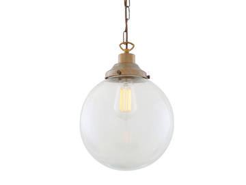RIAD CLEAR GLOBE PENDANT LIGHT 25CM - Handmade pendant lamp by mullan lighting - view 2